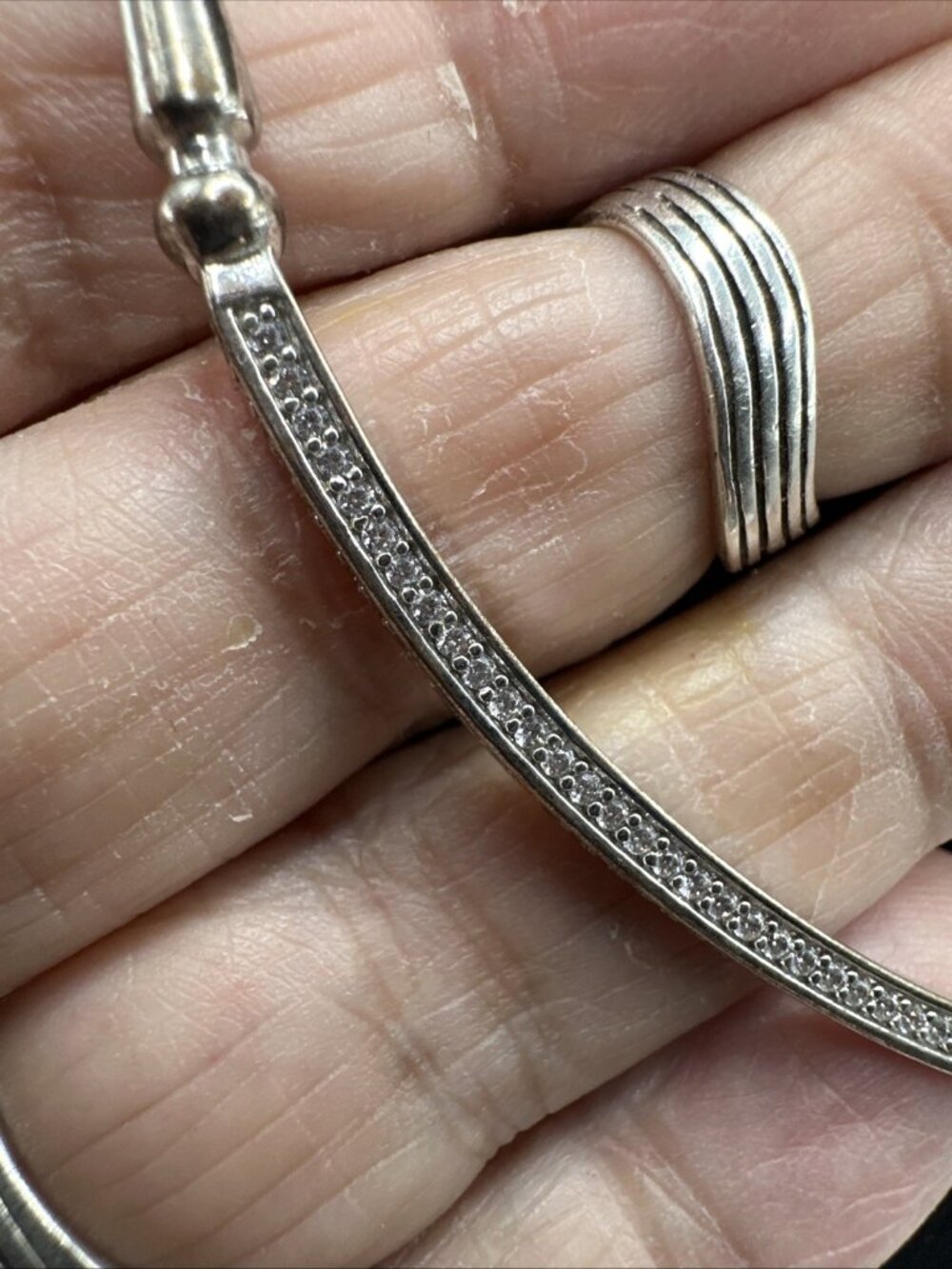 Kendra Scott Adjustable Scott Scottie Silver Tone Pava Cz - Picture 4 of 14